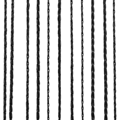 String Curtains 2 pcs 100x250 cm Black - OLBRIT