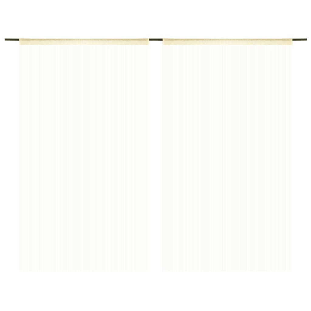 String Curtains 2 pcs 100x250 cm Cream - OLBRIT