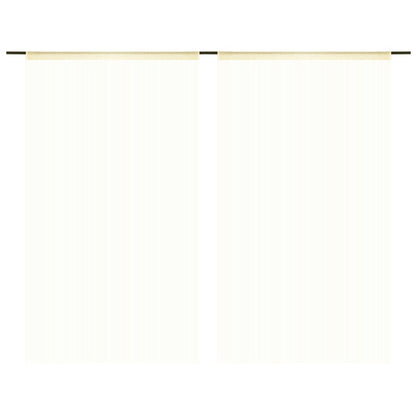 String Curtains 2 pcs 100x250 cm Cream - OLBRIT