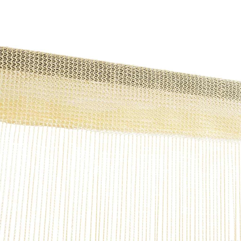 String Curtains 2 pcs 100x250 cm Cream - OLBRIT