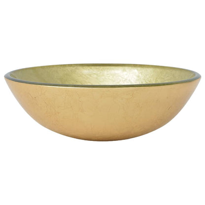 Basin Tempered Glass 42 cm Gold - OLBRIT