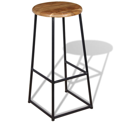Bar Stools 2 pcs Solid Teak Wood - OLBRIT