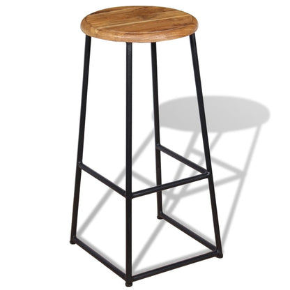 Bar Stools 2 pcs Solid Teak Wood - OLBRIT