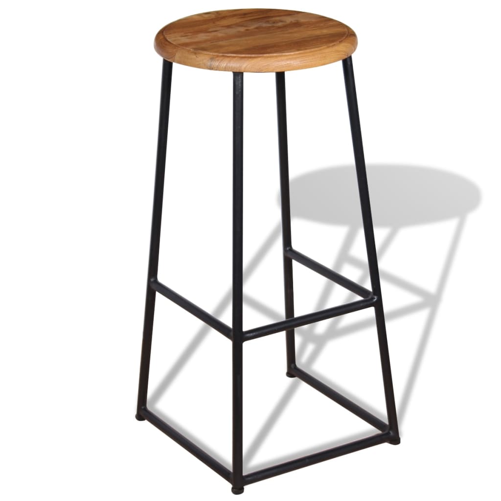Bar Stools 2 pcs Solid Teak Wood - OLBRIT
