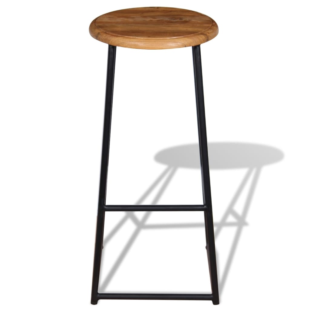 Bar Stools 2 pcs Solid Teak Wood - OLBRIT