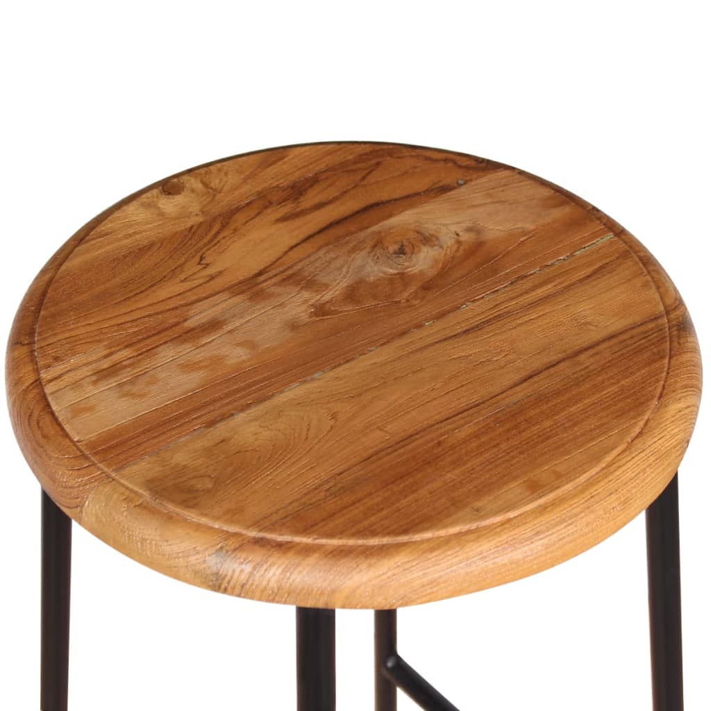 Bar Stools 2 pcs Solid Teak Wood - OLBRIT