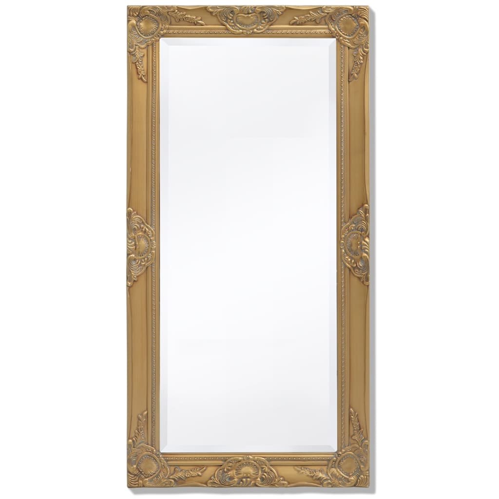 Wall Mirror Baroque Style 100x50 cm Gold - OLBRIT