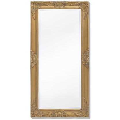Wall Mirror Baroque Style 100x50 cm Gold - OLBRIT