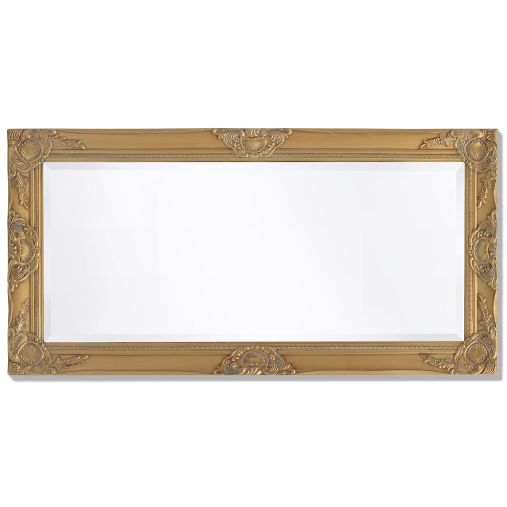 Wall Mirror Baroque Style 100x50 cm Gold - OLBRIT