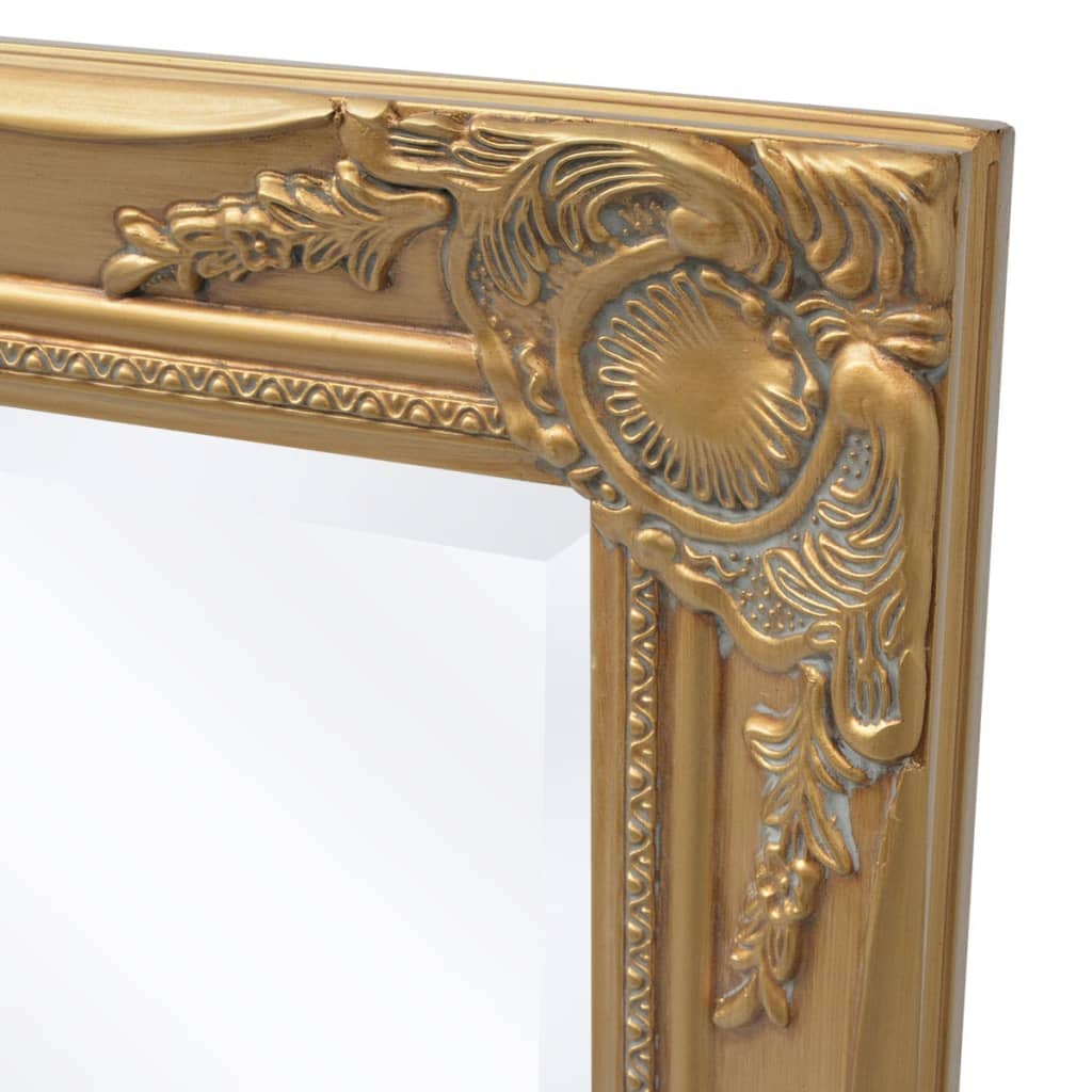 Wall Mirror Baroque Style 100x50 cm Gold - OLBRIT