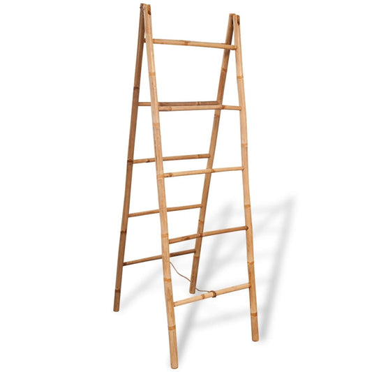 Double Towel Ladder with 5 Rungs Bamboo 50x160 cm - OLBRIT