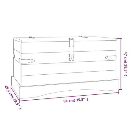 Storage Chest Mexican Pine Corona Range 91x49.5x47 cm - OLBRIT
