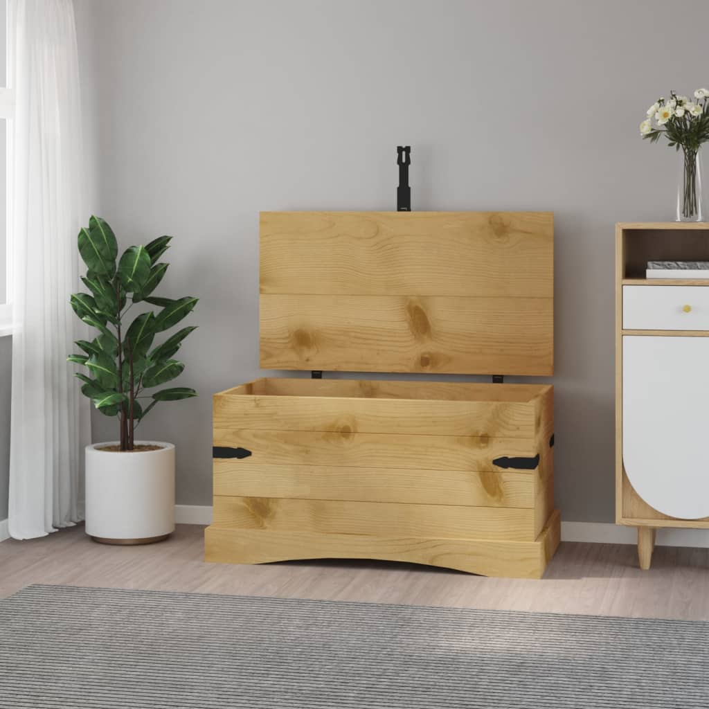 Storage Chest Mexican Pine Corona Range 91x49.5x47 cm - OLBRIT