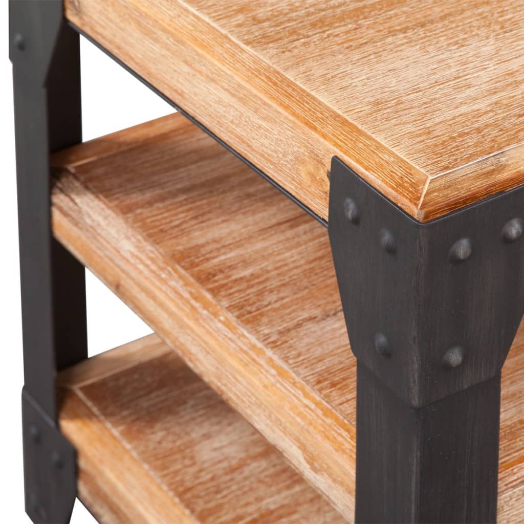 TV Stand Solid Acacia Wood 140x40x45 cm - OLBRIT
