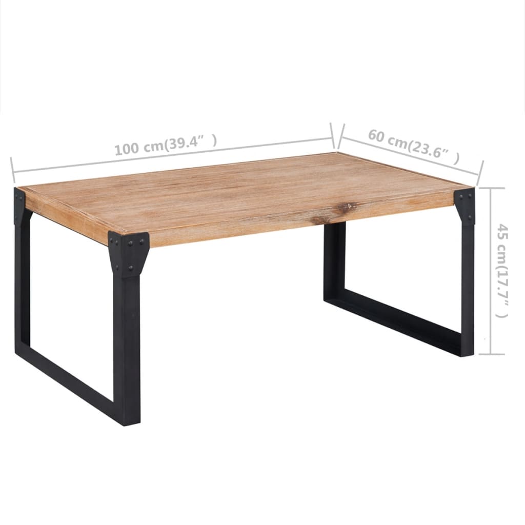Coffee Table Solid Acacia Wood 100x60x45 cm - OLBRIT