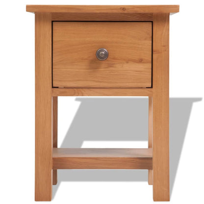 Nightstand 36x30x47 cm Solid Oak Wood - OLBRIT