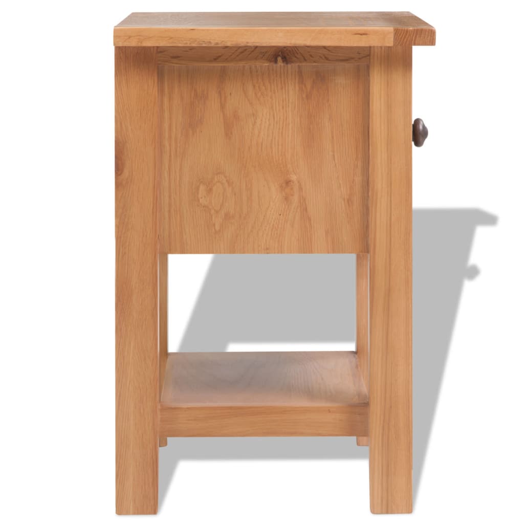Nightstand 36x30x47 cm Solid Oak Wood - OLBRIT