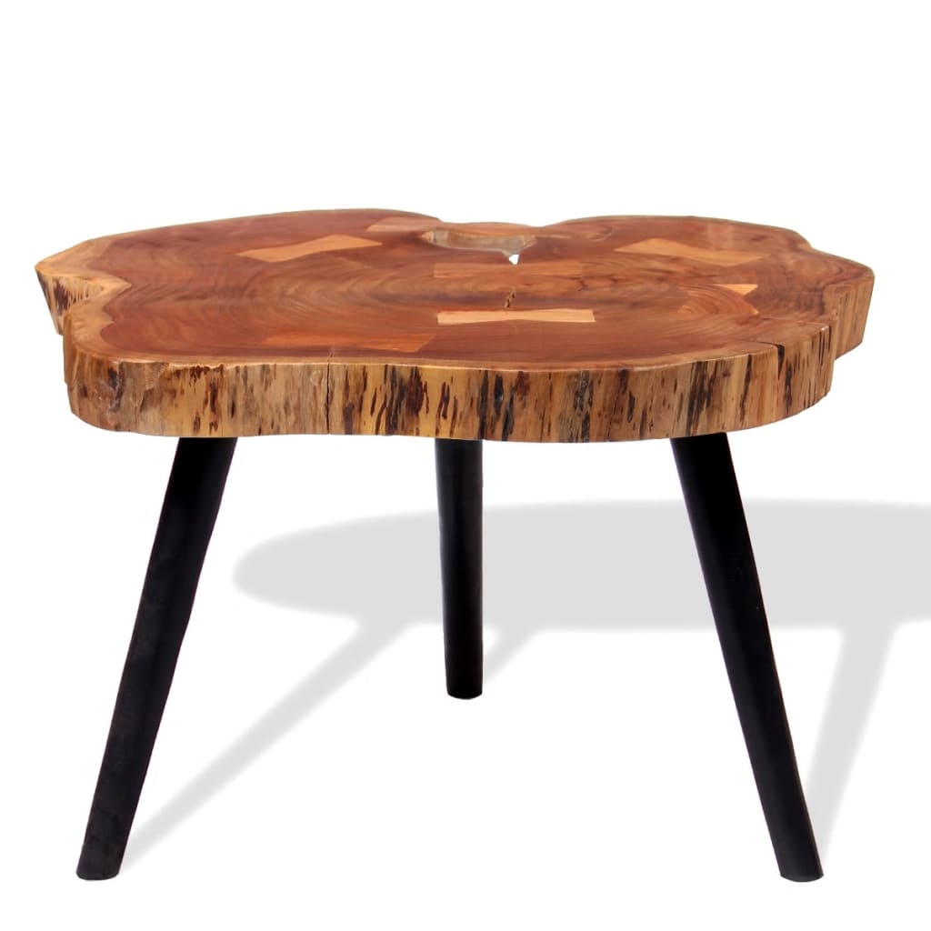 Log Coffee Table Solid Acacia Wood (55-60)x40 cm - OLBRIT