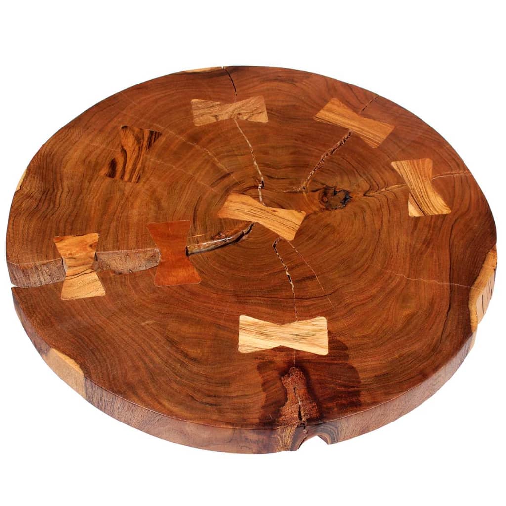 Log Coffee Table Solid Acacia Wood (55-60)x40 cm - OLBRIT
