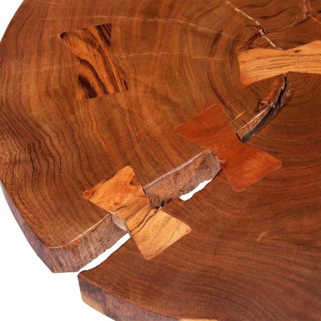 Log Coffee Table Solid Acacia Wood (55-60)x40 cm - OLBRIT