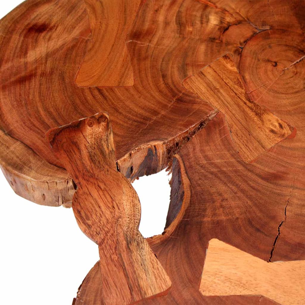 Log Coffee Table Solid Acacia Wood (55-60)x40 cm - OLBRIT