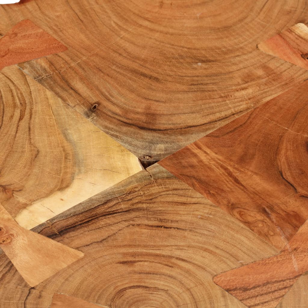 Log Coffee Table Solid Acacia Wood (55-60)x40 cm - OLBRIT