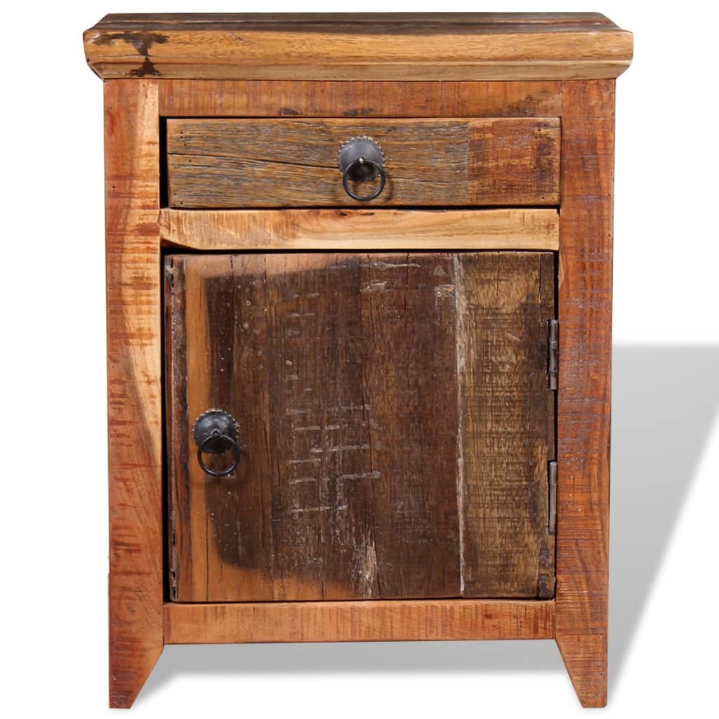 Nightstand Solid Acacia Reclaimed Wood - OLBRIT