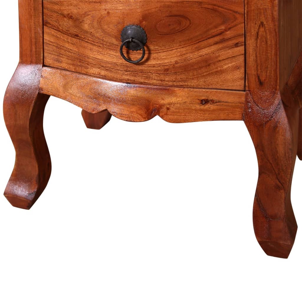 Nightstands with Drawers 2 pcs Solid Acacia Wood - OLBRIT