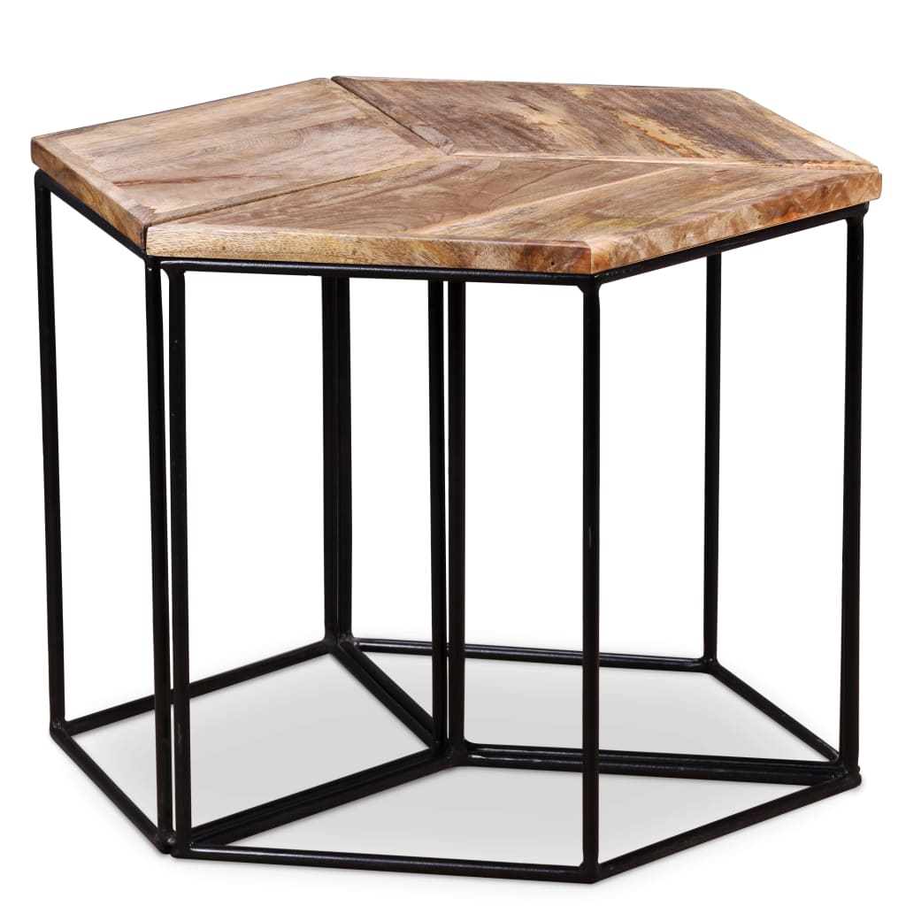 Coffee Table Solid Mango Wood 56x48x40 cm - OLBRIT