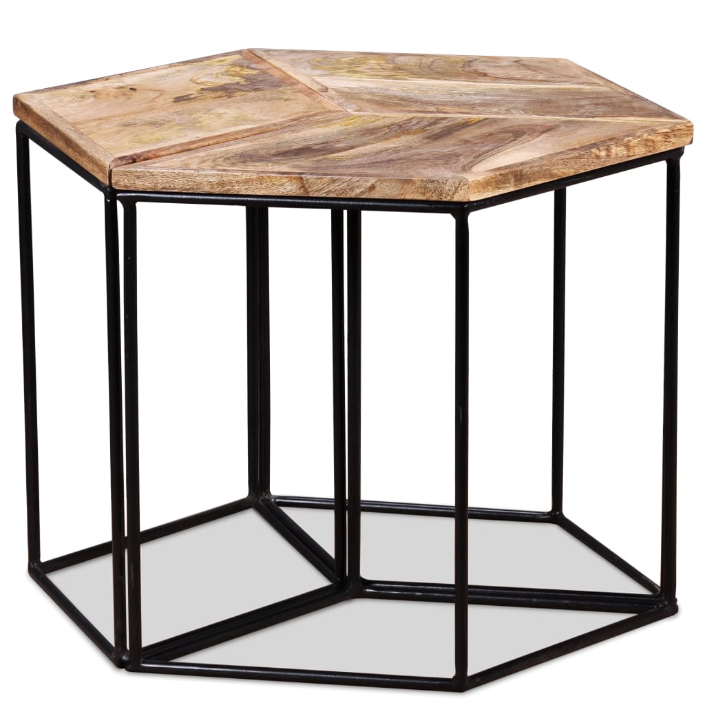 Coffee Table Solid Mango Wood 56x48x40 cm - OLBRIT