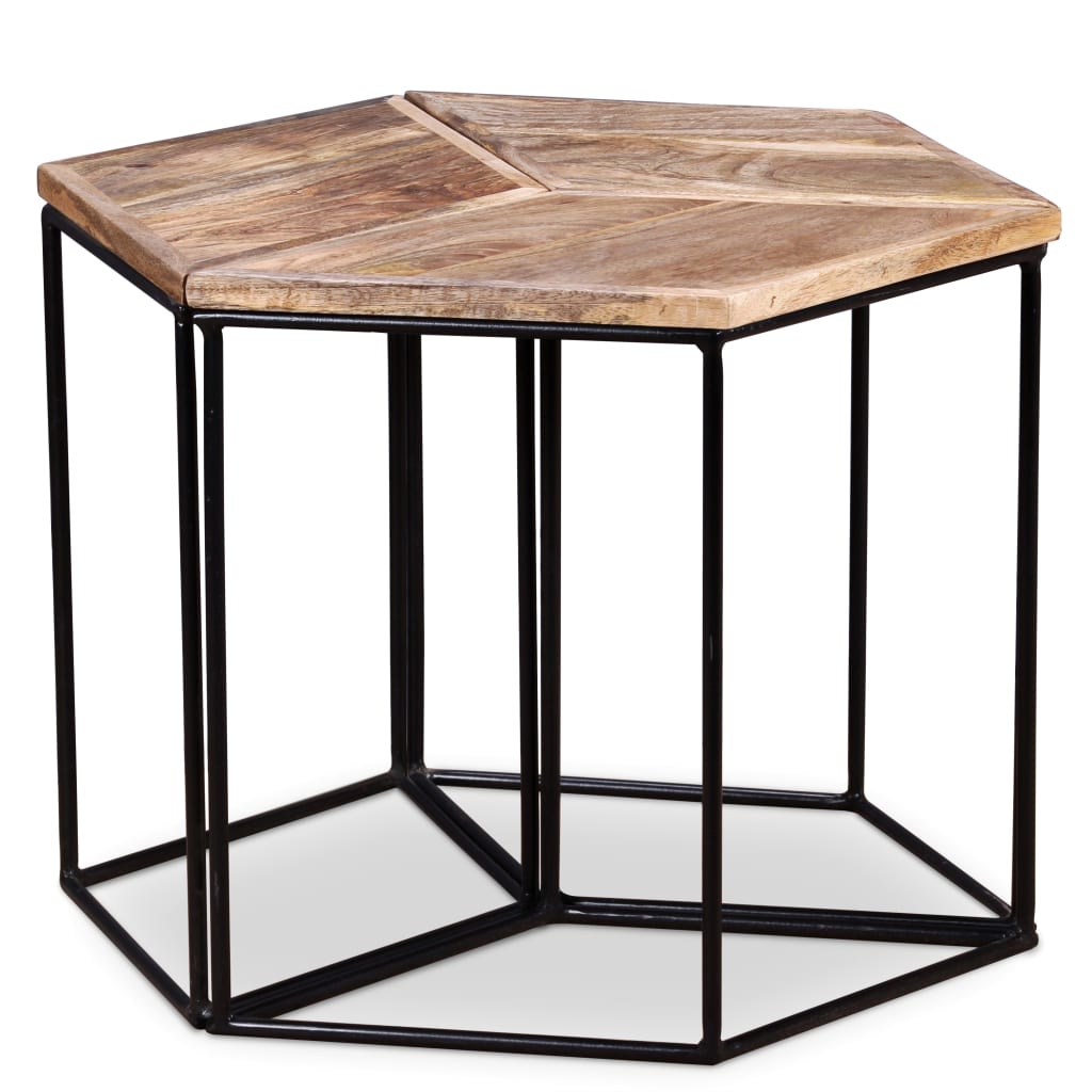 Coffee Table Solid Mango Wood 56x48x40 cm - OLBRIT