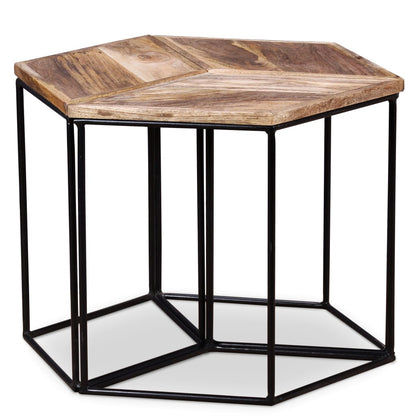 Coffee Table Solid Mango Wood 56x48x40 cm - OLBRIT