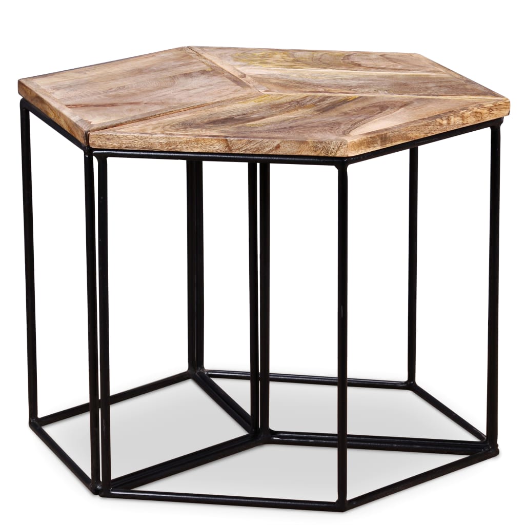 Coffee Table Solid Mango Wood 56x48x40 cm - OLBRIT