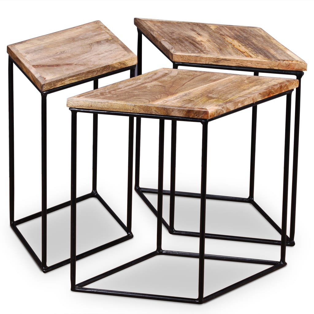 Coffee Table Solid Mango Wood 56x48x40 cm - OLBRIT