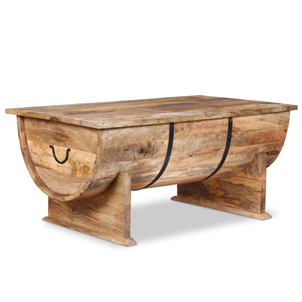 Coffee Table Solid Mango Wood 88x50x40 cm - OLBRIT