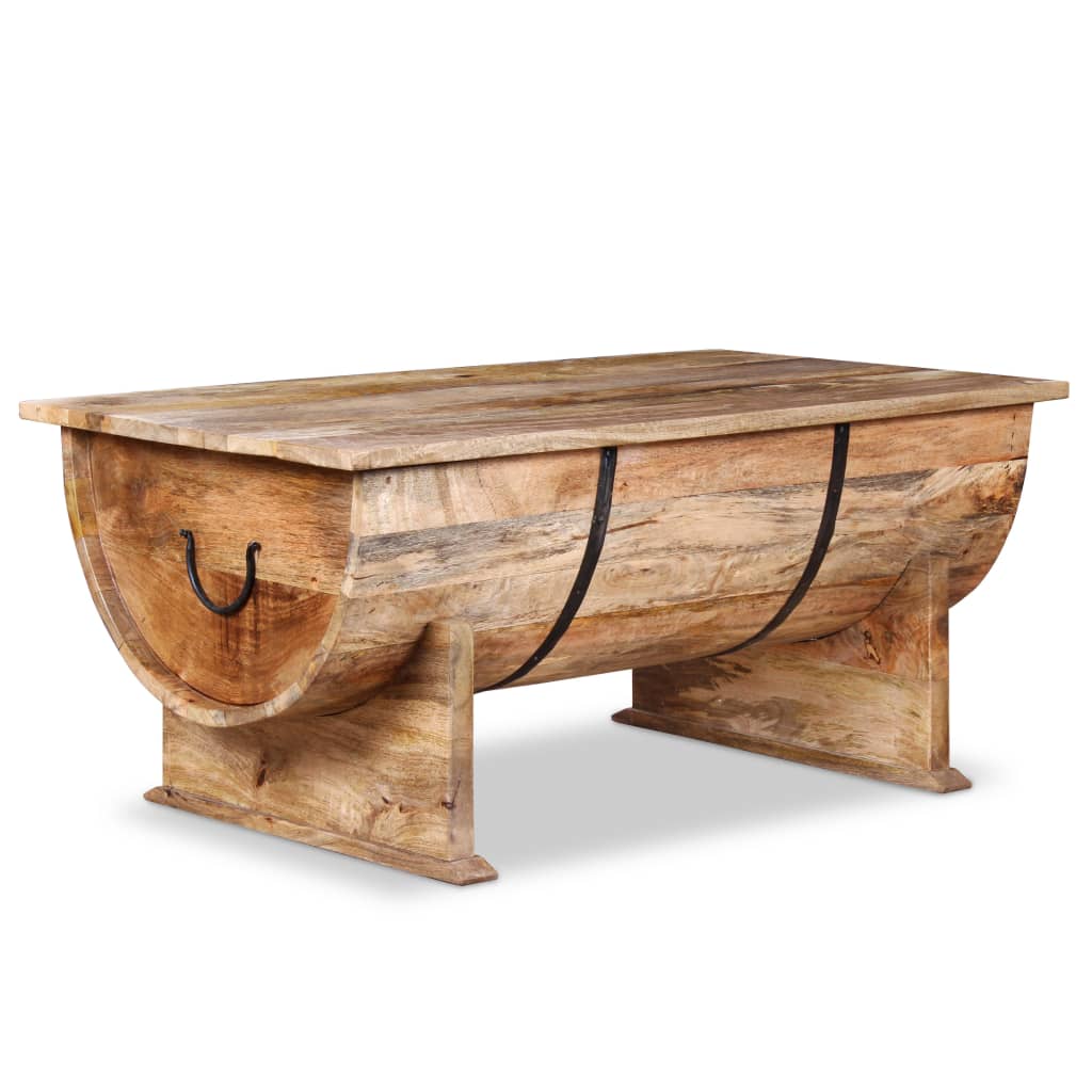 Coffee Table Solid Mango Wood 88x50x40 cm - OLBRIT