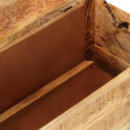 Coffee Table Rough Mango Wood 70x70x40 cm - OLBRIT