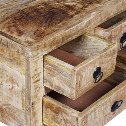 Coffee Table Rough Mango Wood 70x70x40 cm - OLBRIT