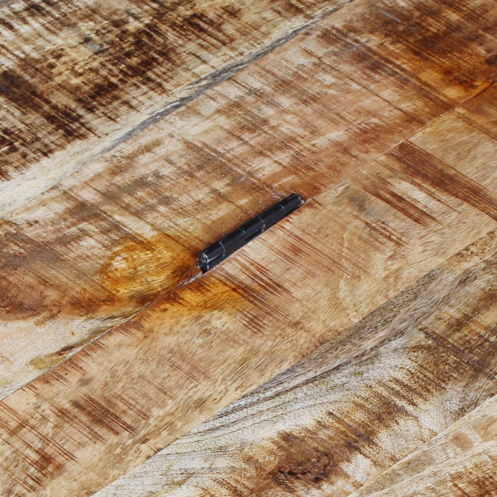 Coffee Table Rough Mango Wood 70x70x40 cm - OLBRIT