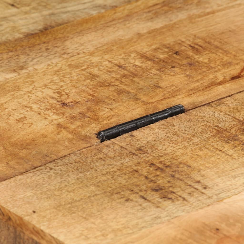 Coffee Table Rough Mango Wood 70x70x40 cm - OLBRIT