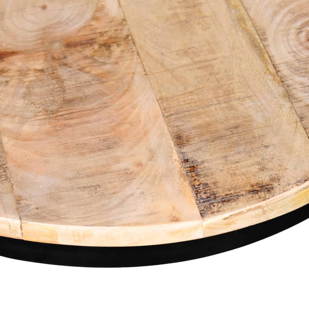 Two Piece Coffee Table Set Rough Mango Wood Round 40 cm/50 cm - OLBRIT