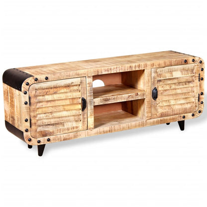 TV Cabinet Rough Mango Wood 120x30x50 cm - OLBRIT