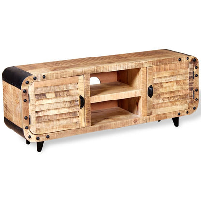 TV Cabinet Rough Mango Wood 120x30x50 cm - OLBRIT