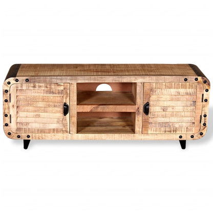 TV Cabinet Rough Mango Wood 120x30x50 cm - OLBRIT