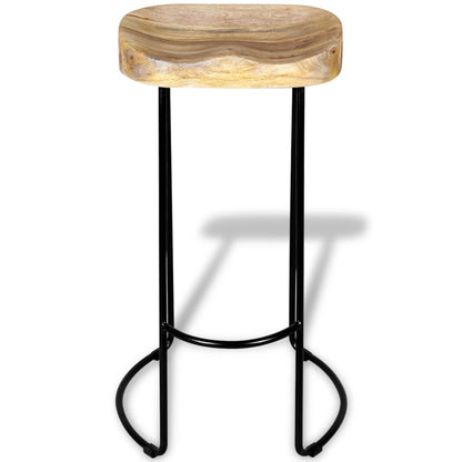 Bar Stools 2 pcs Solid Mango Wood - OLBRIT