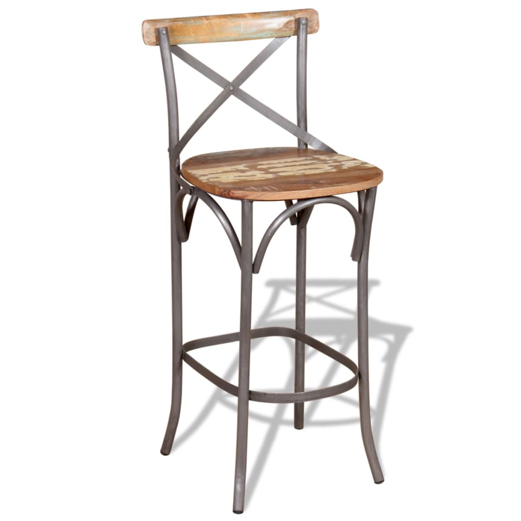 Bar Chair Solid Reclaimed Wood - OLBRIT