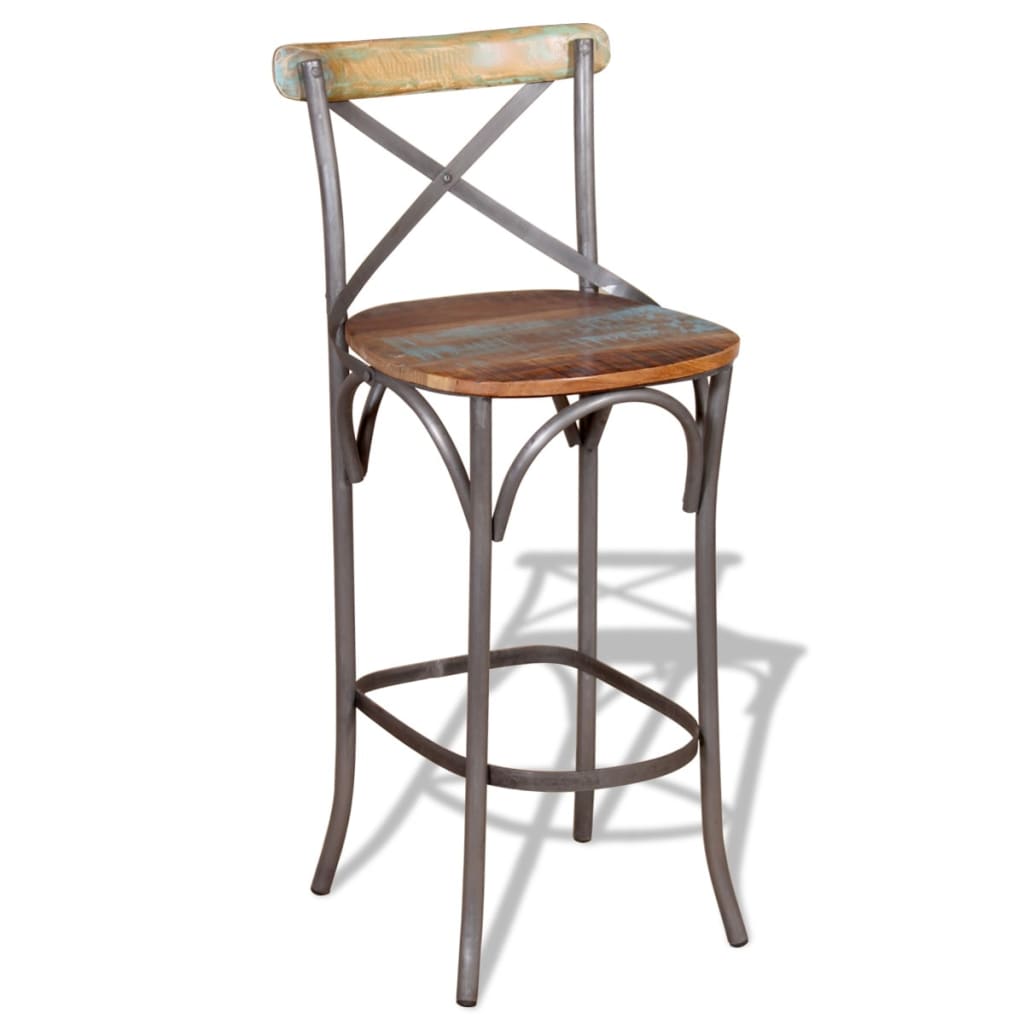 Bar Chair Solid Reclaimed Wood - OLBRIT