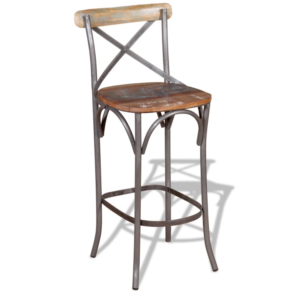 Bar Chair Solid Reclaimed Wood - OLBRIT