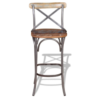 Bar Chair Solid Reclaimed Wood - OLBRIT
