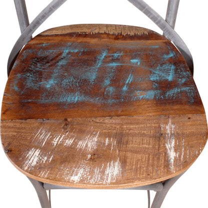Bar Chair Solid Reclaimed Wood - OLBRIT